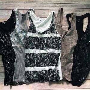 Bundle of 5 - Express Sequin Tank Tops